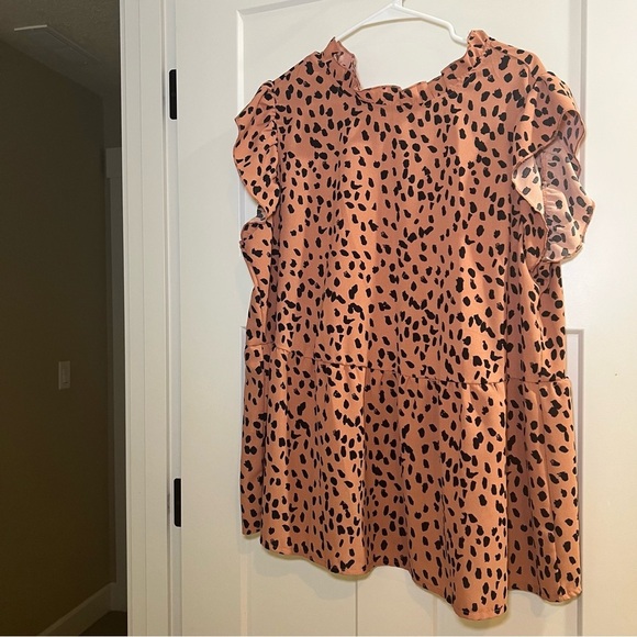 Angashion Women’s Tops Casual Sleeve Ruffle Loose Babydoll Blouse Tunic Size XXL - Picture 4 of 11